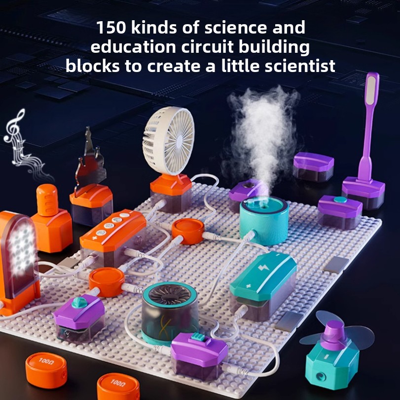 Science Toys Diy - Percobaan Sirkuit Blok Bangunan Mainan Perakitan