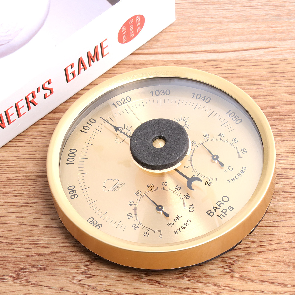 Barometer Analog Classic - Stasiun Cuaca Analog 3-in-1 Barometer Termometer