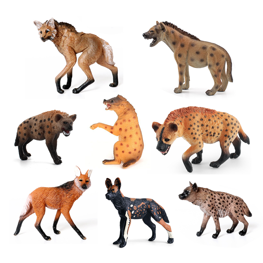 Science Toys Diy - Hyena satwa liar plastik realistis, Serigala