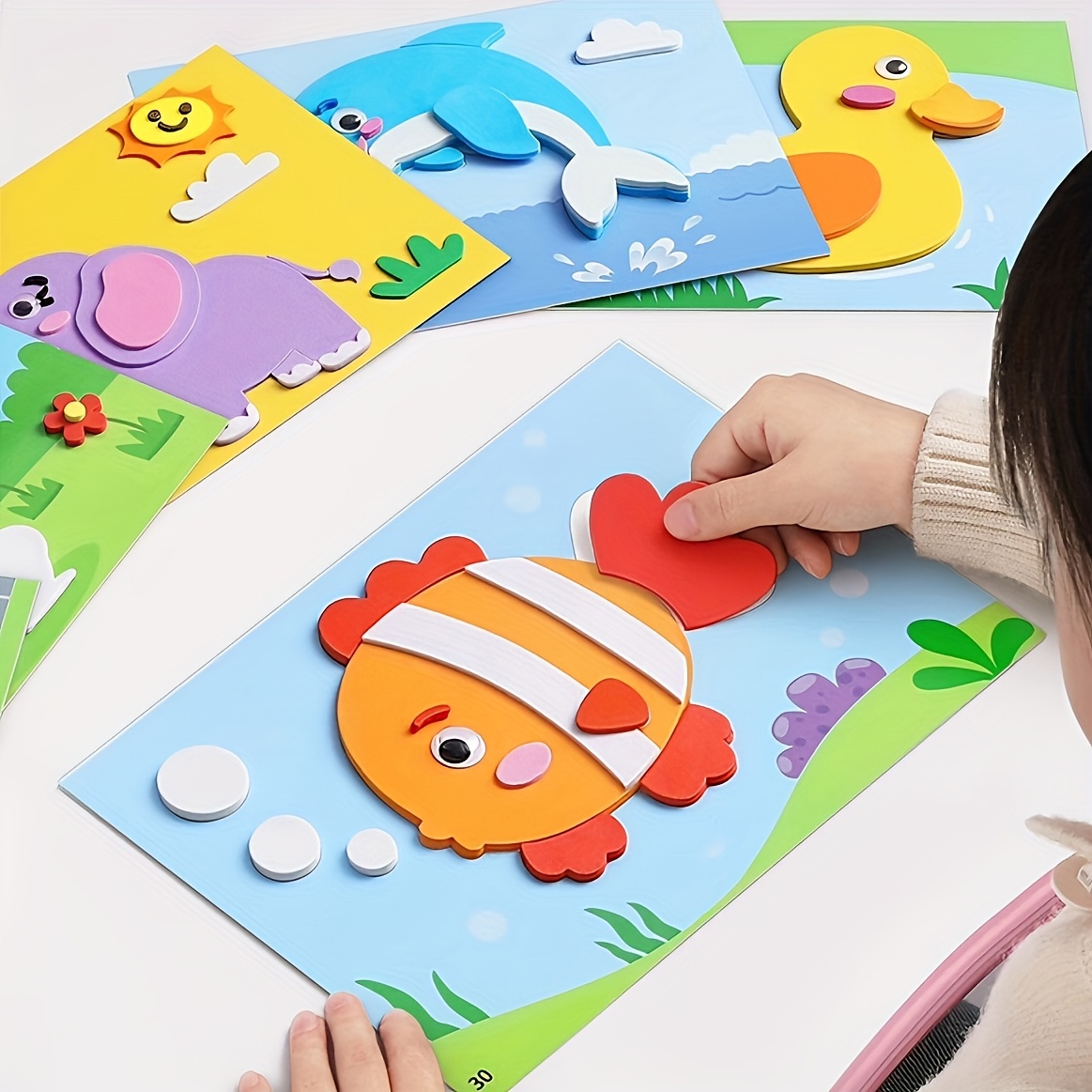 Science Toys Diy - Stiker 3D untuk Anak-anak, Sekali Pakai,