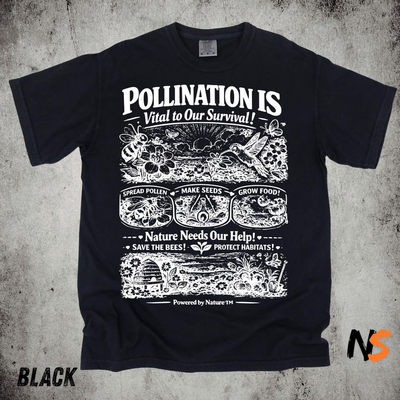 Kaos Vintage Bee Pollination,  - Science Nature ulasan dan harga