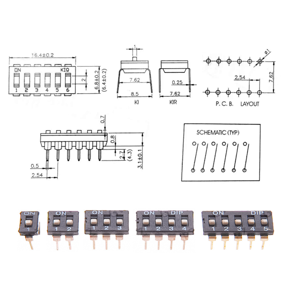 5PCS 2 2.54mm Pitch Toggle Swi - Circuit Snap Kit ulasan dan harga